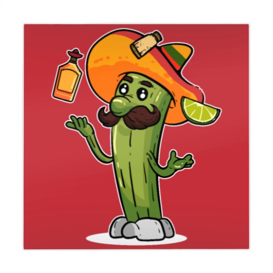 Discover Funny Mexican Cactus Juggles Tequila Cinco de Mahjong Mats