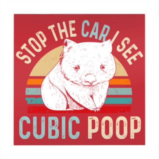 Discover Stop the car I see cubic poop Design for a Wombat Mahjong Mats