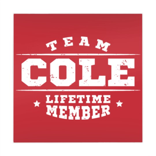 Discover Team Cole Lifetime Member - Surname Family Name Mahjong Mats