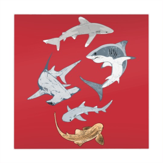 Discover Types of Sharks Collection Mahjong Mats