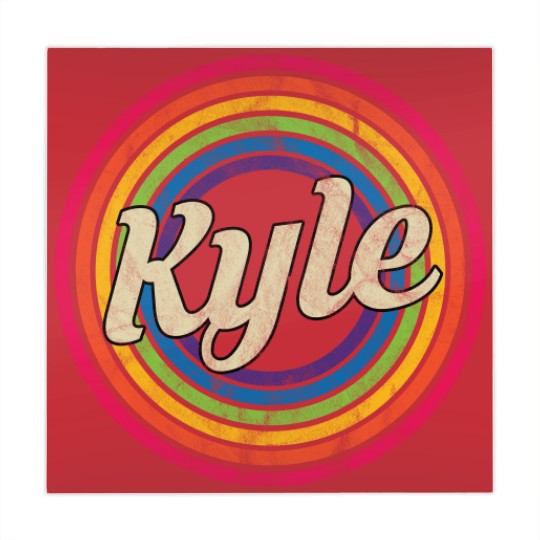 Discover Kyle - Retro Rainbow Faded-Style - Kyle - Mahjong Mats