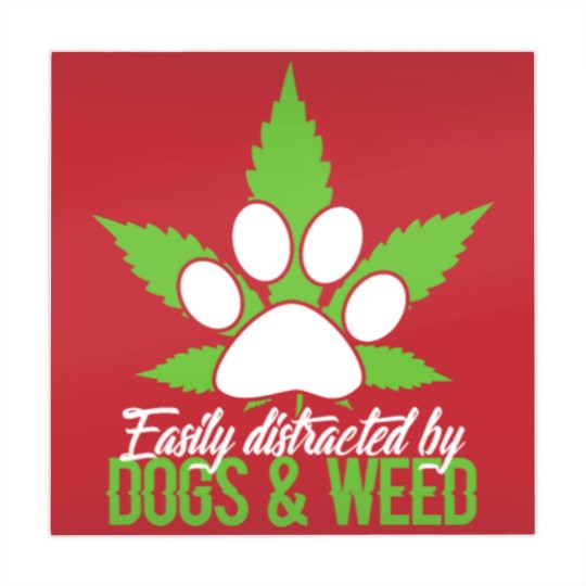 Discover Easily Distracted By Dogs & Weed Mahjong Mats