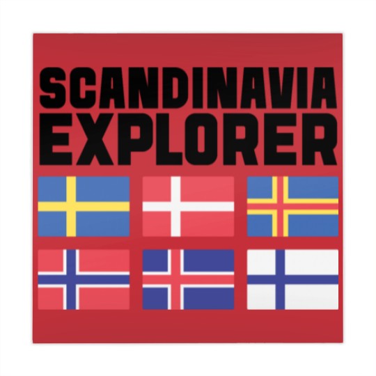 Discover Scandinavia Explorer Flags Iceland Sweden Norway Mahjong Mats
