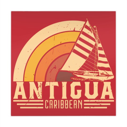 Discover Antigua Retro Sailing Vacation Design - Antigua - Mahjong Mats
