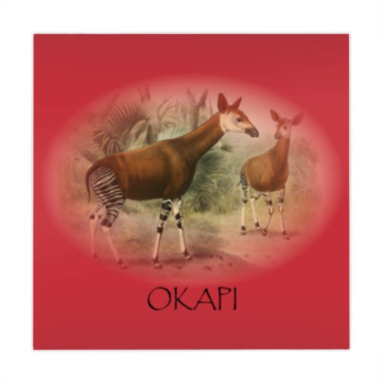 Discover Okapi Mom And Baby Zebra Giraffe Wild Forest Lover Mahjong Mats