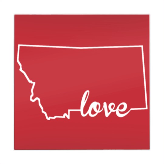 Discover Montana Love State Outline Mahjong Mats