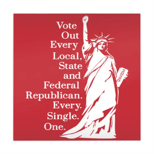 Discover Vote Out Republicans Statue of Liberty Mahjong Mats