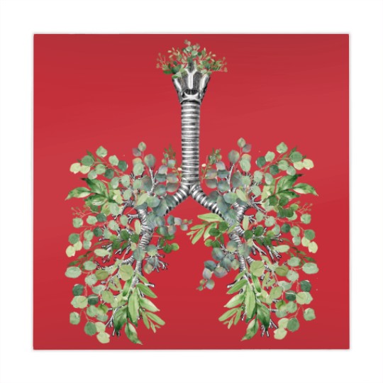 Discover Lung Anatomy, green leaves, Cancer Awareness - Lungs - Mahjong Mats