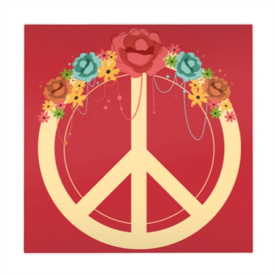 Discover Floral Peace Symbol Hippie Lover Peace Sign Mahjong Mats