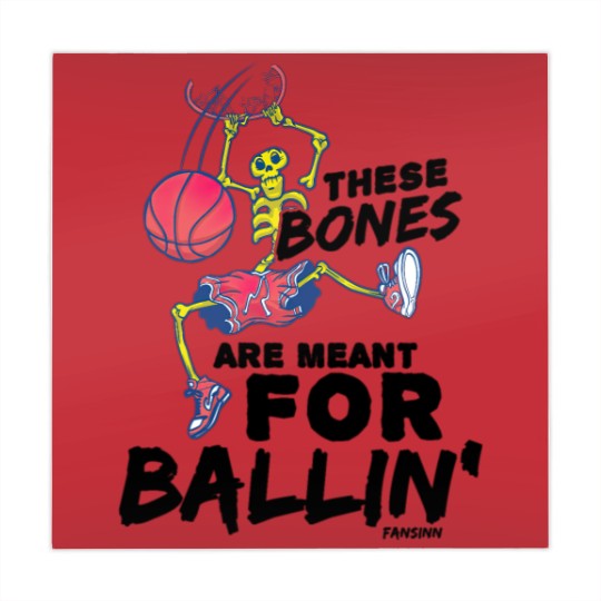 Discover Halloween basketball skeleton Mahjong Mats