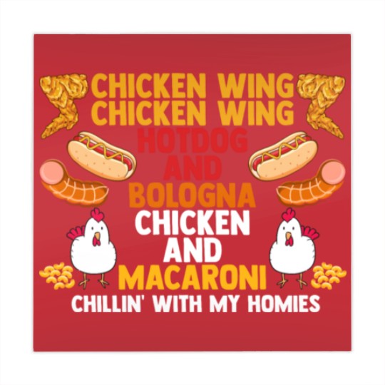 Discover Chicken Wing Macaroni Song Foodie Music Lover Mahjong Mats
