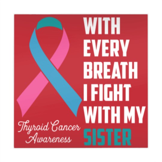 Discover Sister Thyroid Cancer Awareness Blue Pink Teal Rib Mahjong Mats
