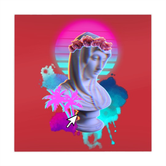 Discover Vaporwave Blessed Mother - Vaporwave - Mahjong Mats