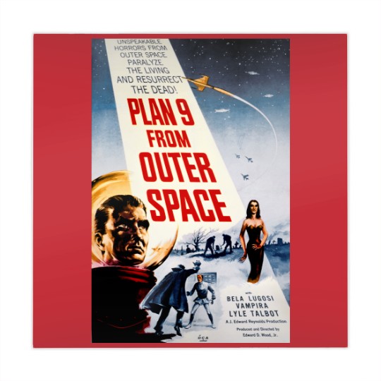 Discover Plan 9 From Outer Space, Retro Space Movie Poster Art Mahjong Mats,  Cult Classic Mahjong Mats,  Sci-Fi Art, Vintage   Graphic Mahjong Mats, Horror Movie Print