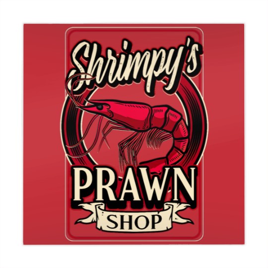 Discover Shrimpy's Prawn Shop Logo. Pawn Shop Prawn Pun Mahjong Mats