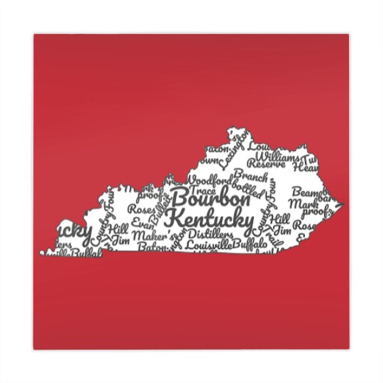 Discover Kentucky Mahjong Mats I Bourbon Trail Map Gift Mahjong Mats I Men Women