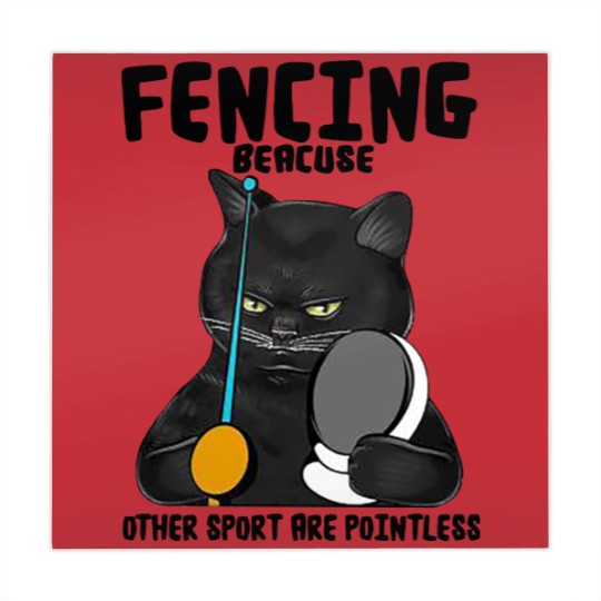 Discover BLACK CAT FENCING BEACUSE OTHER SPORT ARE POINTLES Mahjong Mats