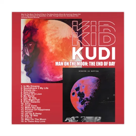Discover Kid Cudi Rap Mahjong Mats, Man On The Moon 1 Rapper 90s