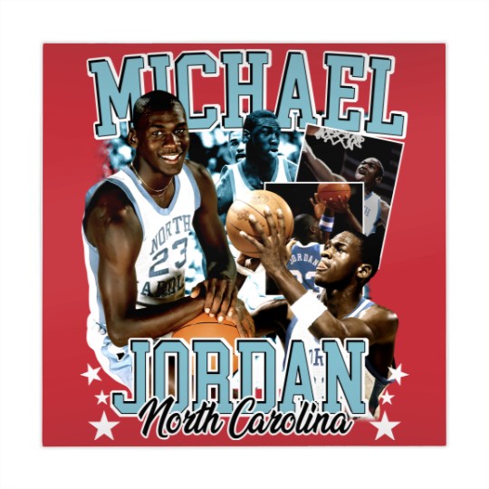 Discover Michael Jordan UNC 90s Style Vintage Bootleg Mahjong Mats graphic Mahjong Mats
