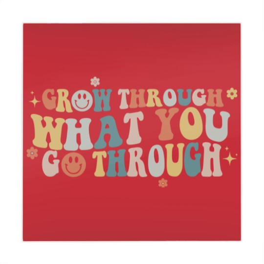 Discover Grow Through What You Go Through, Positive Mahjong Mats, Motivational Mahjong Mats, Positive Saying Mahjong Mats