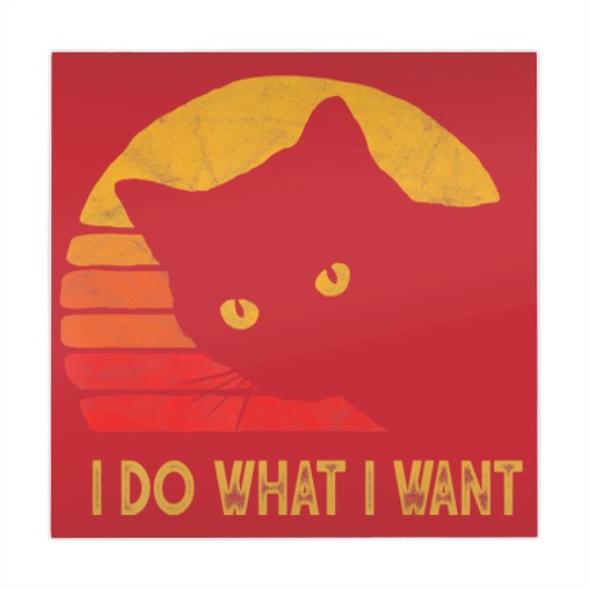 Discover Retro I do what I want with my cat funny gift Mahjong Mats