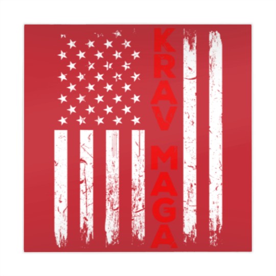 Discover Krav Maga Self Defense USA American Flag Fighter Mahjong Mats