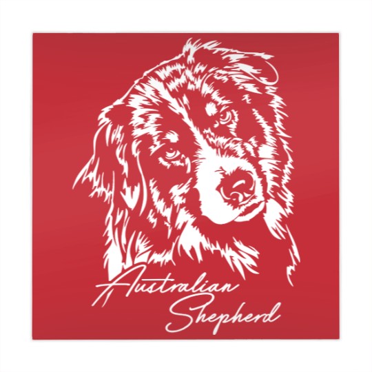 Discover Australian Shepherd Aussie dog portrait - Australian Shepherd Lover - Mahjong Mats