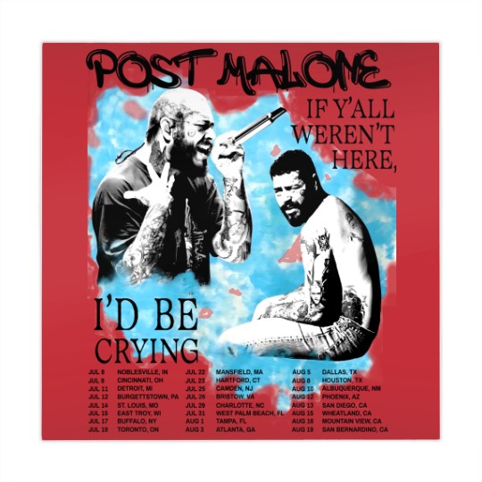 Discover Vintage Post Malone 2023 Tour Mahjong Mats, Post Malone Fan Mahjong Mats