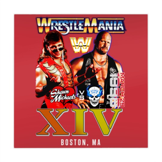 Discover New Wrestling Entertainment WrestleMania XIV 1998 Stone Cold Shawn Michaels Vintage Mahjong Mats