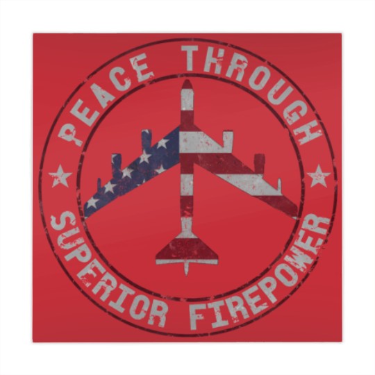 Discover Peace Through Superior Firepower B-52 Stratofortress Design | Classic Mahjong Mats