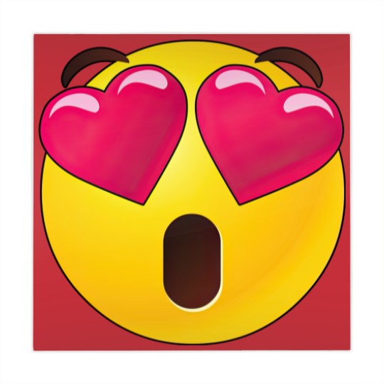 Discover Emoji Heart Eyes Valentines Mahjong Mats