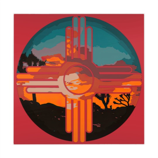 Discover New Mexico Zia Symbol And Landscape Art Mahjong Mats Mahjong Mats