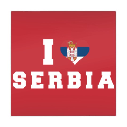 Discover I Love Serbia Republic Heart Flag Mahjong Mats