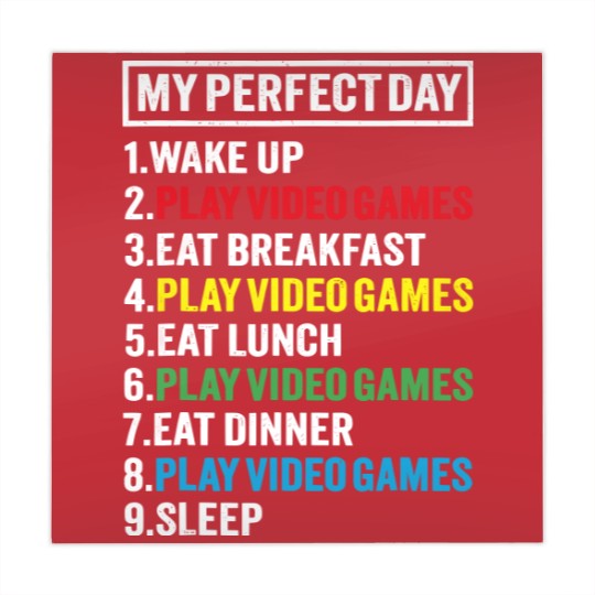 Discover My Perfect Day Video Games Funny Gamer Gift Boys M Mahjong Mats
