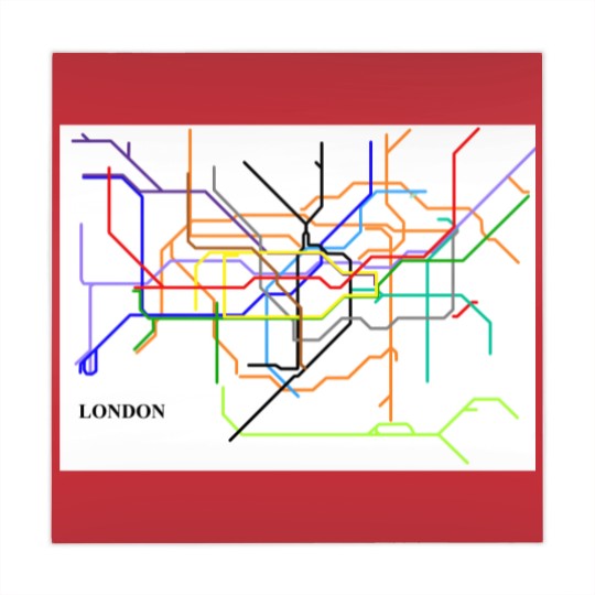 Discover London Metro Map Mahjong Mats