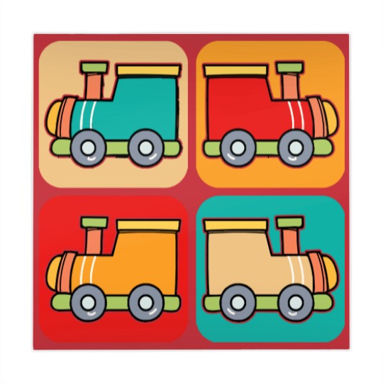 Discover Train Mahjong Mats Little Retro Trains I Kids I Railway I Toddler Train Mahjong Mats Mahjong Mats
