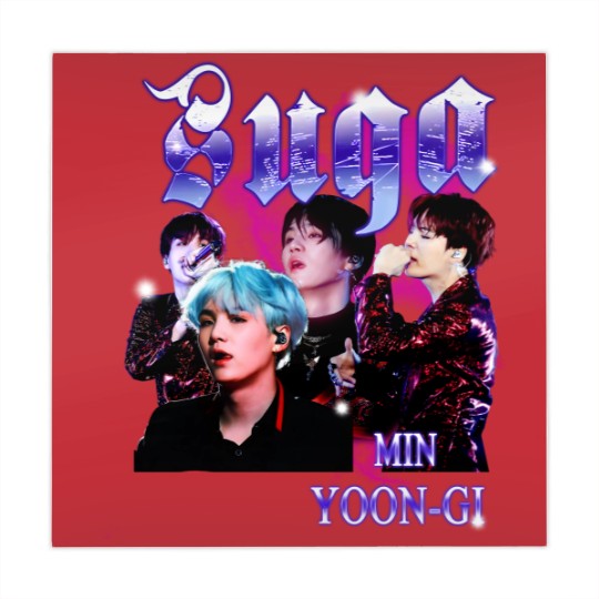 Discover Retro Suga BTS Unisex Black Mahjong Mats
