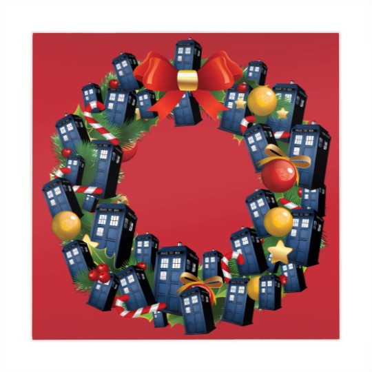 Discover Tardis Doctor Who Multiface Christmas Wreath - Doctor Who - Mahjong Mats