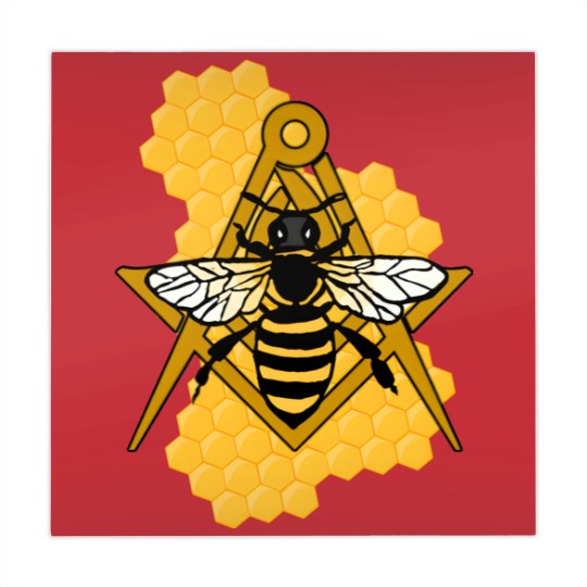 Discover Masonic Emblem with Bee and Beehive Mahjong Mats