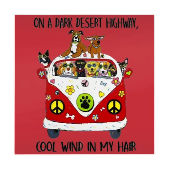 Discover On A Dark Desert Highway Dog Feel Cool Wind Mahjong Mats