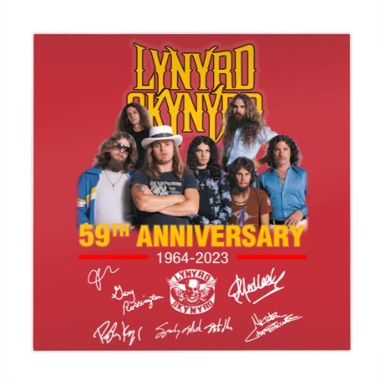 Discover Lynyrd Skynyrd 59th Anniversary 1964-2023 Signatures Mahjong Mats