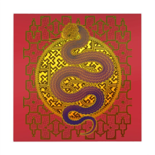Discover Cosmic Serpent, Kene Anaconda Shipibo Pattern Mahjong Mats