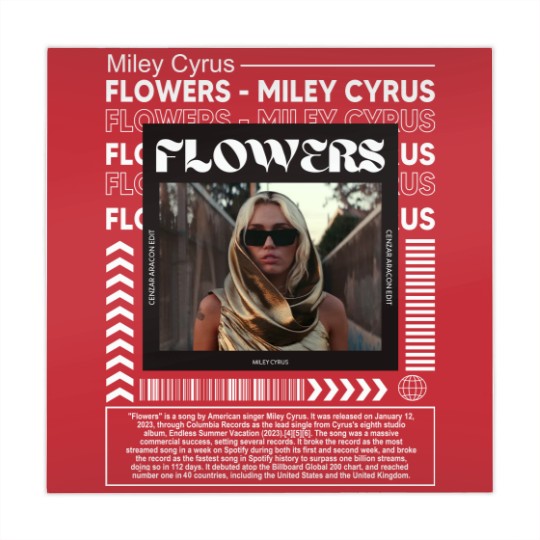 Discover Miley Cyrus Music Mahjong Mats K1, Flowers Song