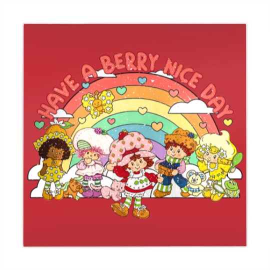 Discover Vintage Have a Berry Nice Day, Strawberry Shortcake Retro Mahjong Mats, Berry Adventures