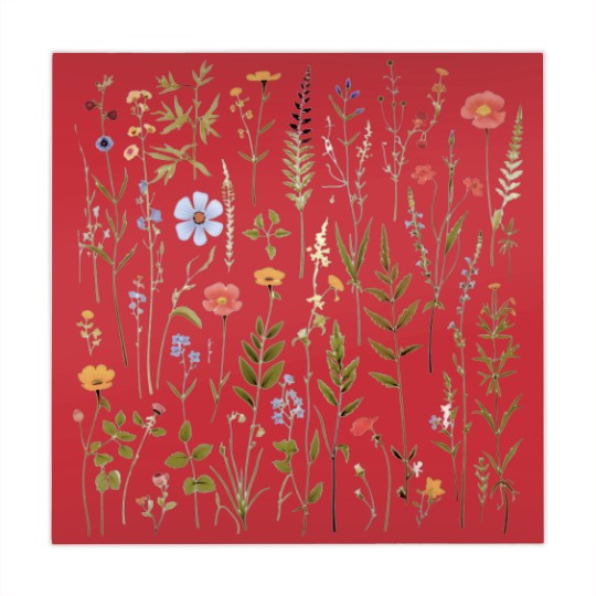 Discover Dried Wildflowers Mahjong Mats Boho Style Pressed Wild Flower Mahjong Mats