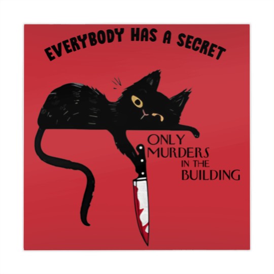 Discover Everybody Has A Secret Only Murders In The Building Mahjong Mats, Black Cat Witchy Cat Halloween