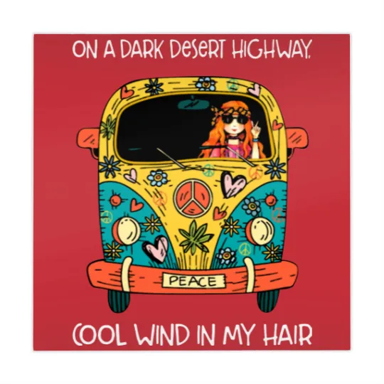 Discover on a dark desert highway cool wind in my hair Mahjong Mats