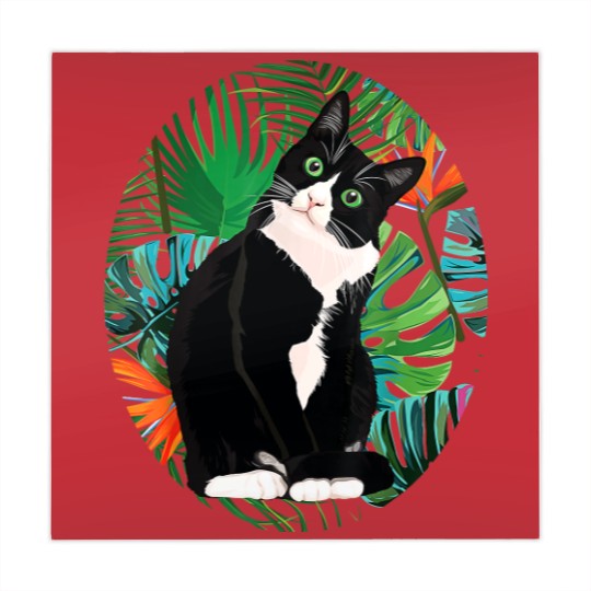 Discover Tuxedo Cat Tropical Gift Animal Lovers Mahjong Mats