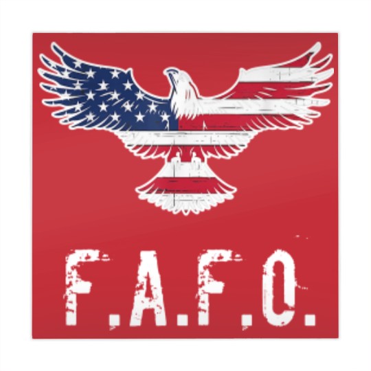 Discover Patriotic American Flag Eagle FAFO / F.A. & F.O. B Zip Mahjong Mats