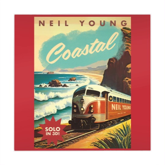 Discover Neil Young Coastal 2023 Tour Mahjong Mats, Neil Young Mahjong Mats, Neil Young Tour Poster Mahjong Mats